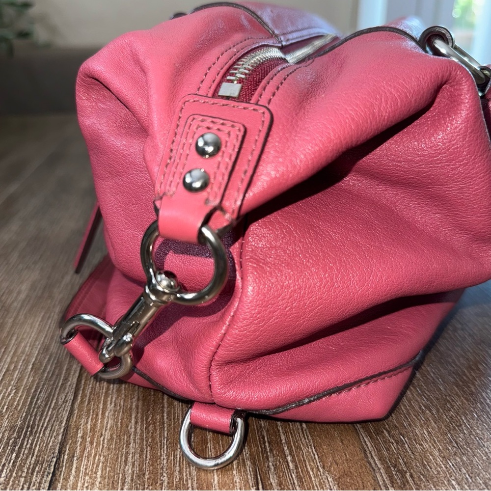 Coach Y2K Baguette Shoulder Bag Purse Pink Leather 90s - Picture 8 of 16